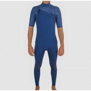 Quiksilver Men's Short Sleeve Full Wetsuit 2/2mm Highland Chest Zip Surf Suit